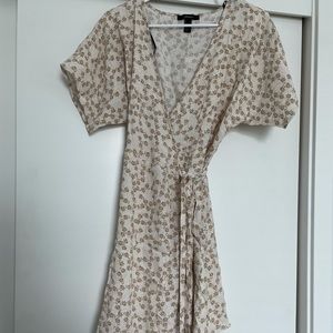 floral wrap dress